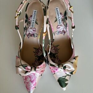 Sachin & Babi Lenox Obi-Bow Slingback in Pink Lemonade Bouquet